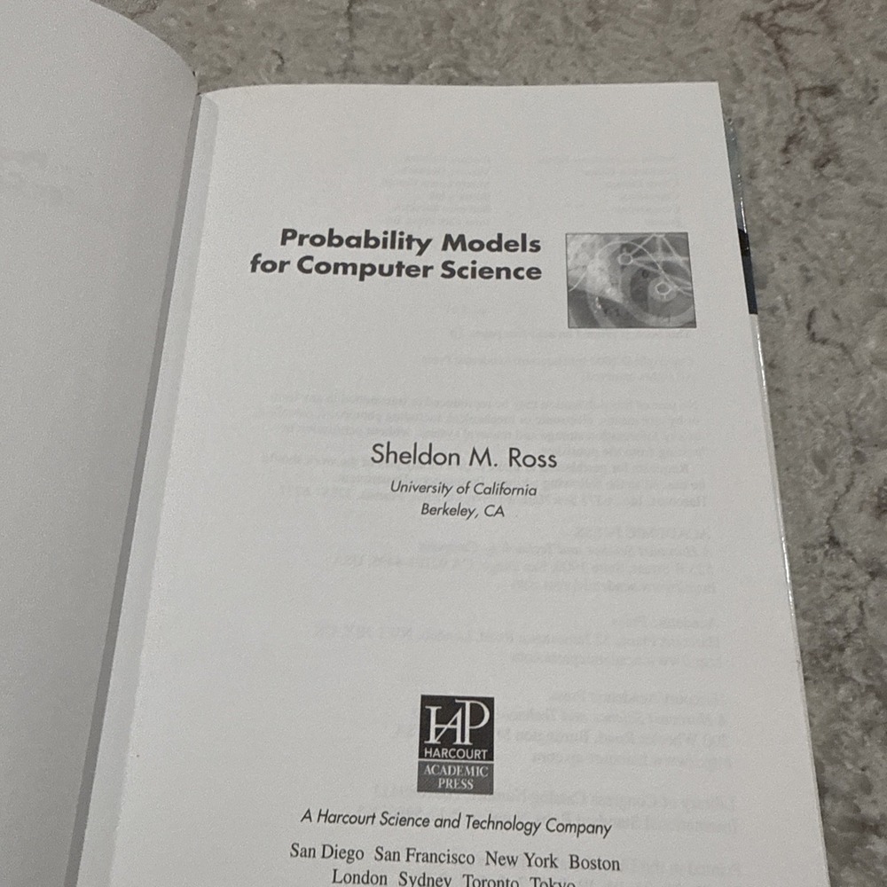 Probability Models for Computer Science Paperback Sheldon M. Ross - Picture 3 of 8